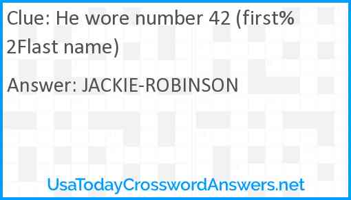 He wore number 42 (first%2Flast name) Answer