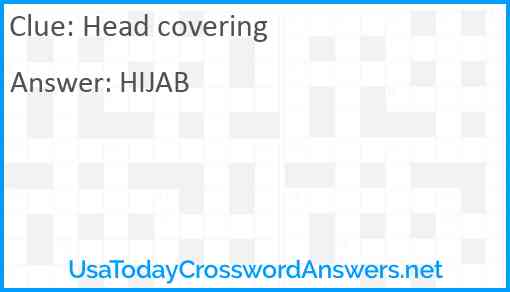 Head covering Answer