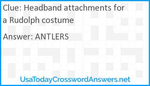 Headband attachments for a Rudolph costume Answer