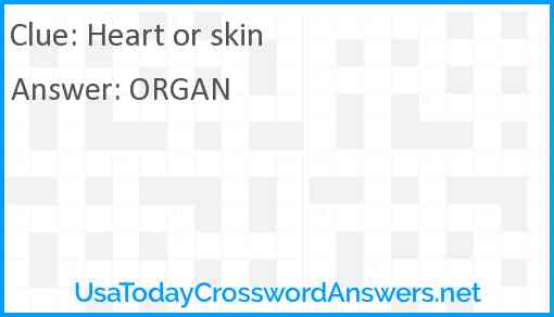 Heart or skin Answer