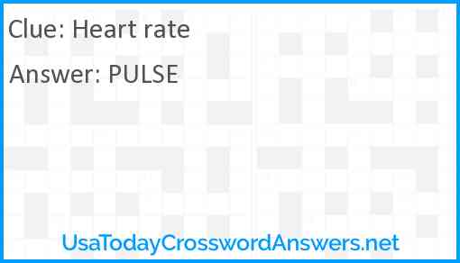 Heart rate Answer