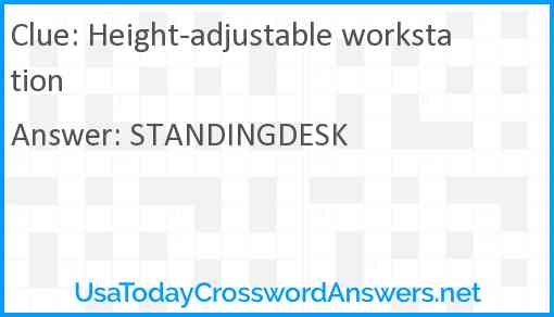 Height-adjustable workstation Answer