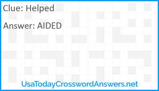 Helped Answer