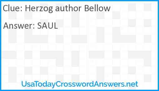 Herzog author Bellow Answer