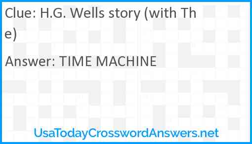 H.G. Wells story (with The) Answer