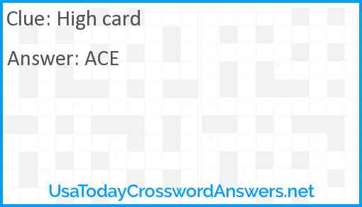 High card Answer