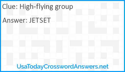 High-flying group Answer