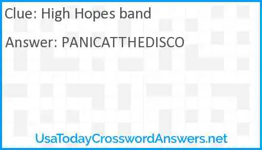 High Hopes band Answer