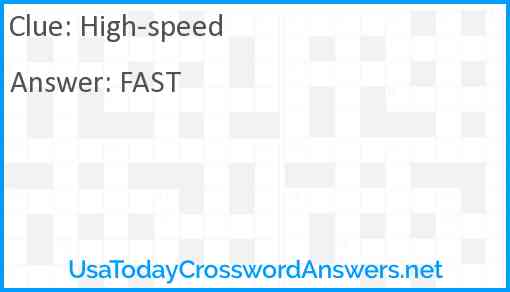 High-speed Answer