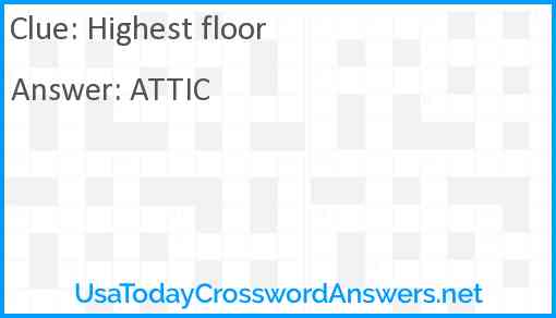 Highest floor Answer