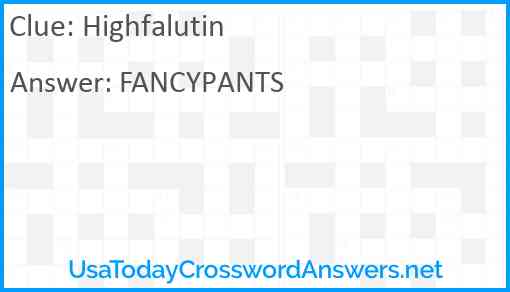 Highfalutin Answer