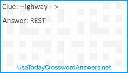 Highway --> Answer