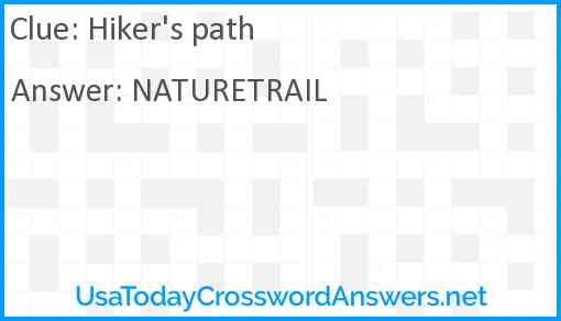 Hiker's path Answer