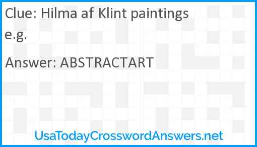 Hilma af Klint paintings e.g. Answer