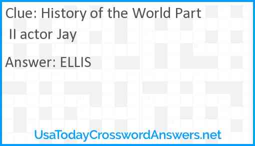 History of the World Part II actor Jay Answer