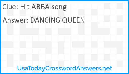 Hit ABBA song Answer