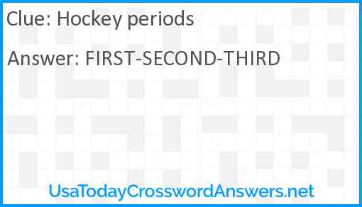 Hockey periods Answer