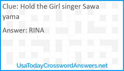 Hold the Girl singer Sawayama Answer