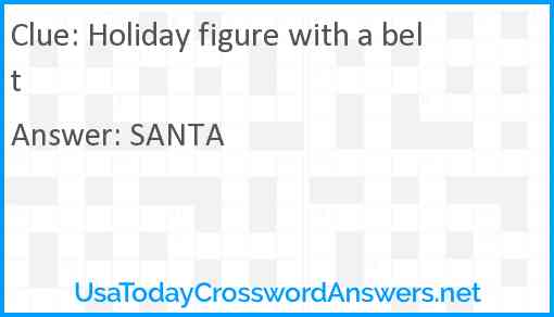 Holiday figure with a belt Answer