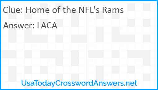 Home of the NFL's Rams Answer