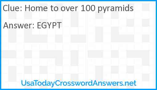Home to over 100 pyramids Answer