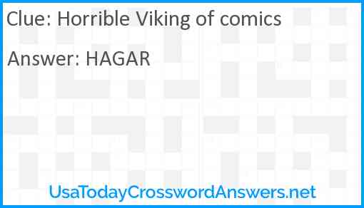 Horrible Viking of comics Answer