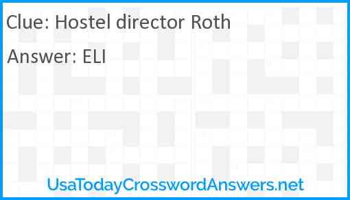 Hostel director Roth Answer