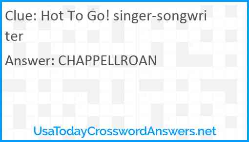 Hot To Go! singer-songwriter Answer