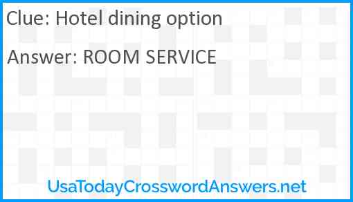 Hotel dining option Answer