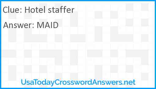 Hotel staffer Answer