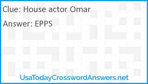 House actor Omar Answer
