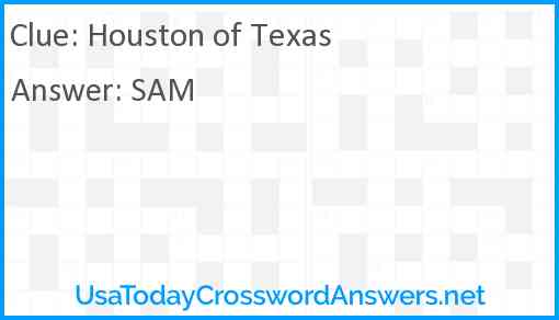 Houston of Texas Answer