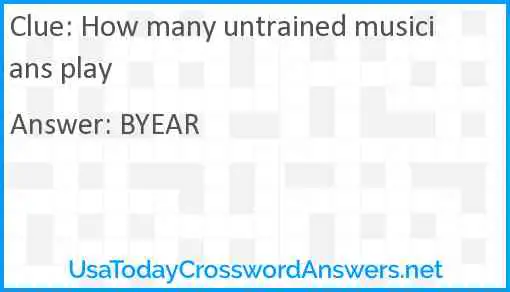 How many untrained musicians play Answer