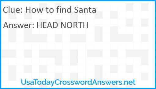 How to find Santa Answer
