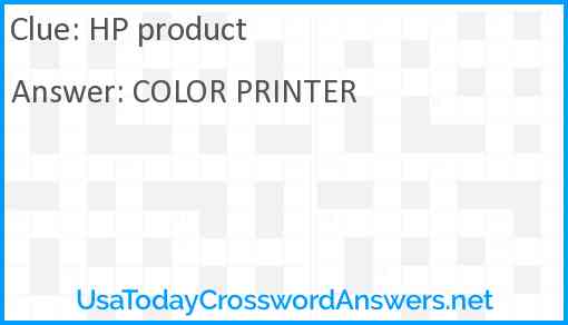 HP product Answer