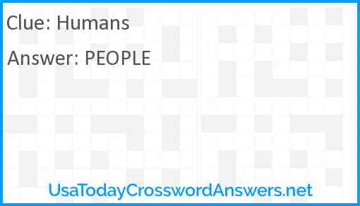 Humans Answer