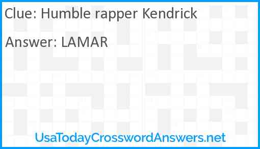 Humble rapper Kendrick Answer
