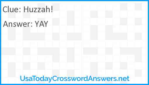 Huzzah! Answer