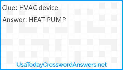 HVAC device Answer