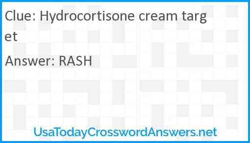 Hydrocortisone cream target Answer