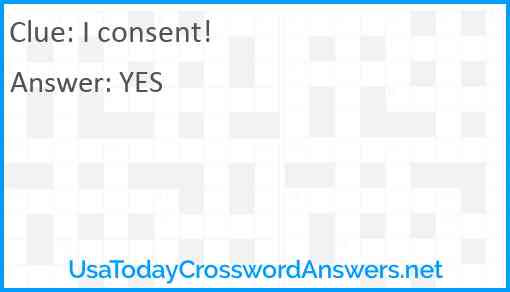 I consent! Answer