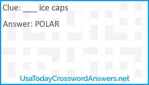 ___ ice caps Answer