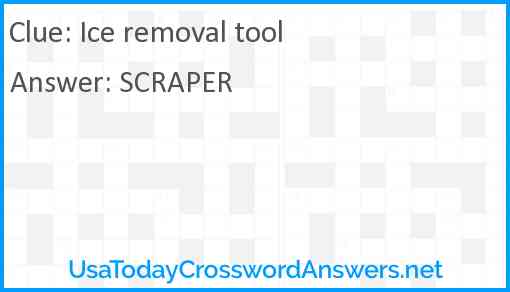 Ice removal tool Answer