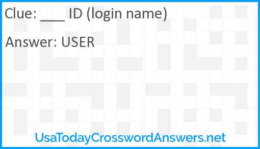 ___ ID (login name) Answer