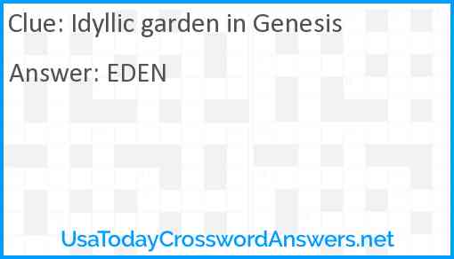 Idyllic garden in Genesis Answer