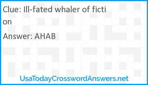 Ill-fated whaler of fiction Answer
