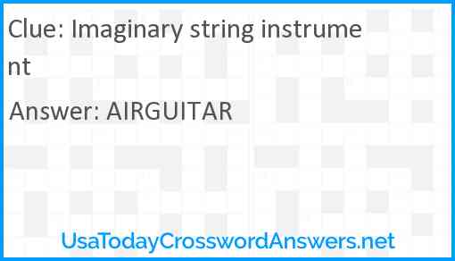 Imaginary string instrument Answer