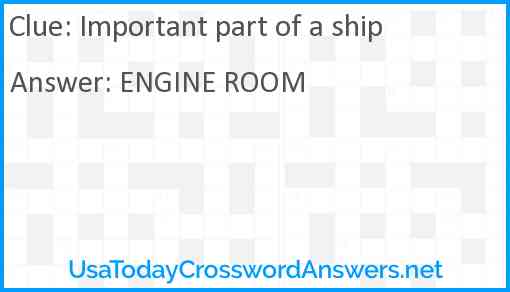 Important part of a ship Answer