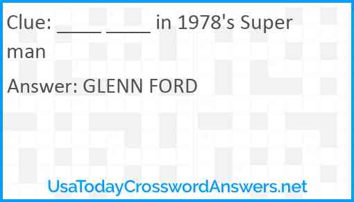 ____ ____ in 1978's Superman Answer