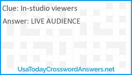 In-studio viewers Answer